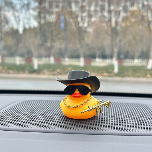 Car Decoratio - Cool Duck With Black Cowboy Hat