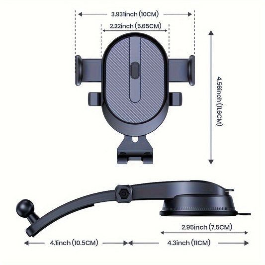 Car Phone Holder Mount For Dashboard, Upgraded Handsfree Cell Phone Stand Holder For Car Dashboard, Compatible With IPhone Samsung Android Cell Phones