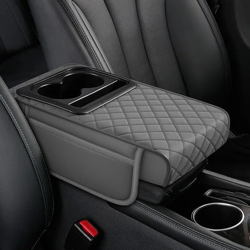 Car armrest pillows and cup holders