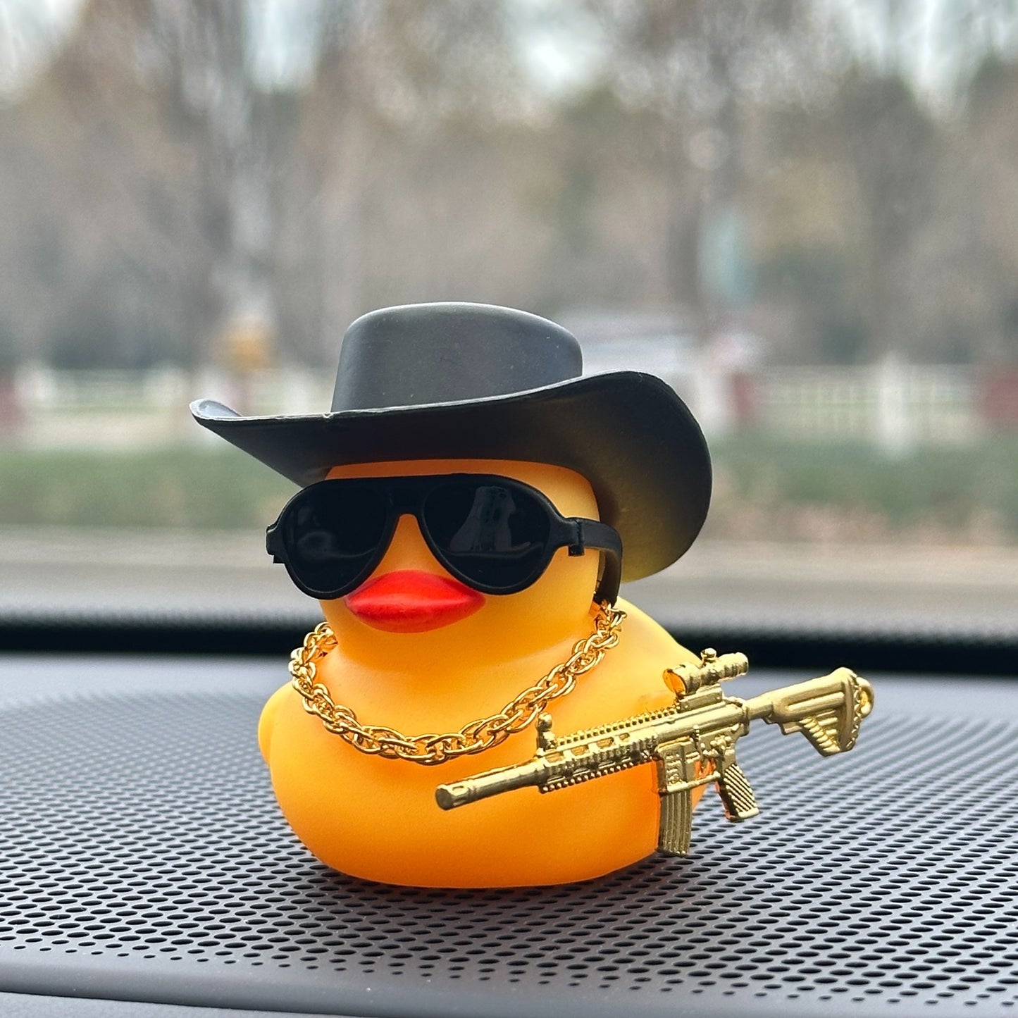 Car Decoratio - Cool Duck With Black Cowboy Hat