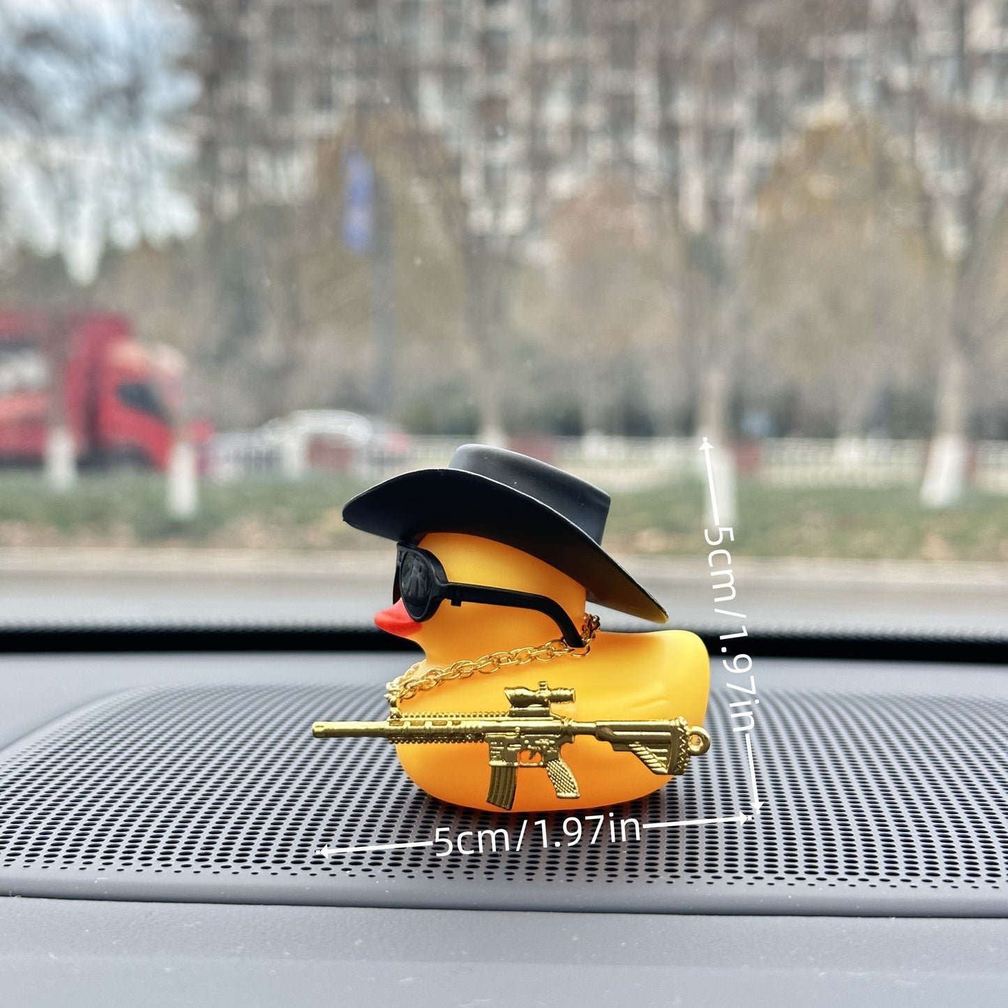 Car Decoratio - Cool Duck With Black Cowboy Hat