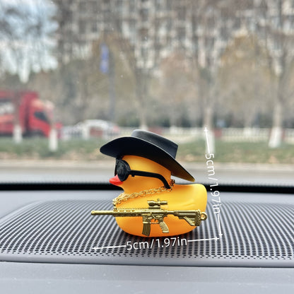 Car Decoratio - Cool Duck With Black Cowboy Hat