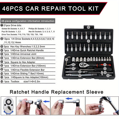 46pcs Car Repair Tool Kit