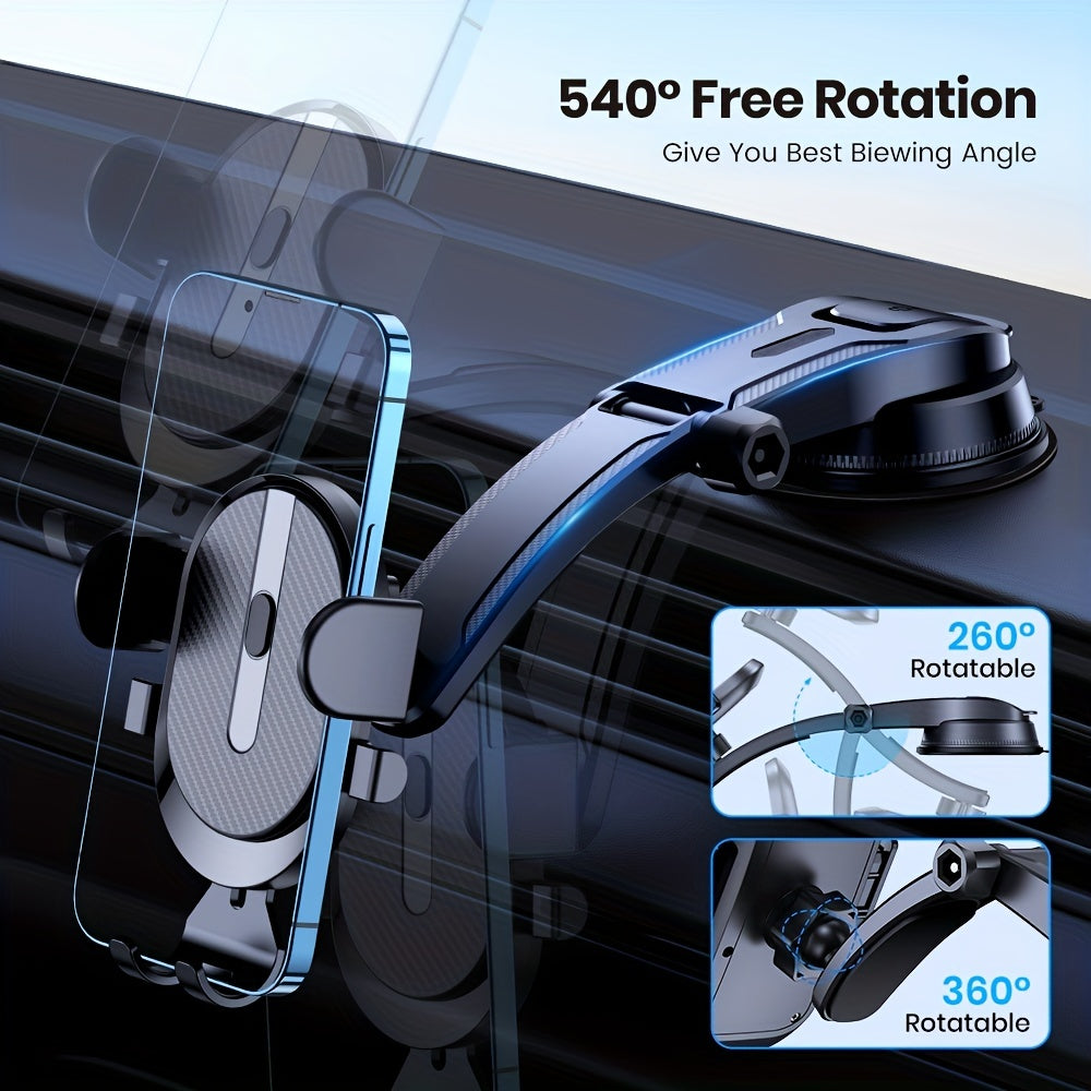Car Phone Holder Mount For Dashboard, Upgraded Handsfree Cell Phone Stand Holder For Car Dashboard, Compatible With IPhone Samsung Android Cell Phones