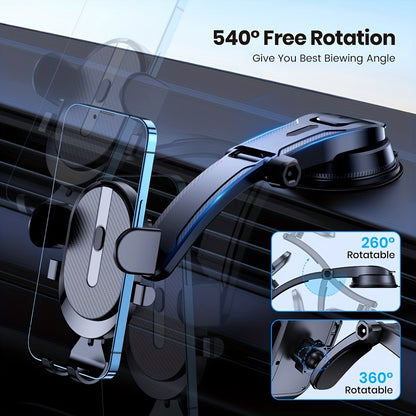 Car Phone Holder Mount For Dashboard, Upgraded Handsfree Cell Phone Stand Holder For Car Dashboard, Compatible With IPhone Samsung Android Cell Phones