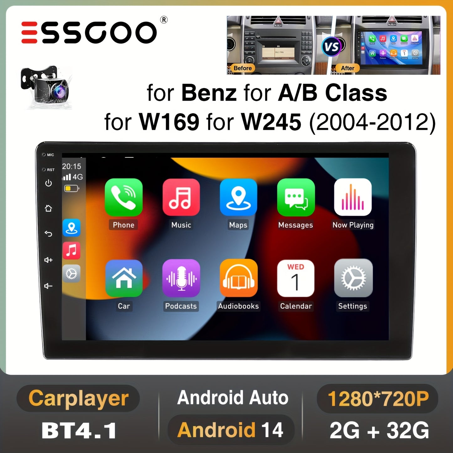 14-Inch 2+32G Android Auto Radio for Car's