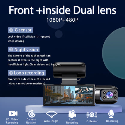 Dual Camera, Dash Cam for Cars