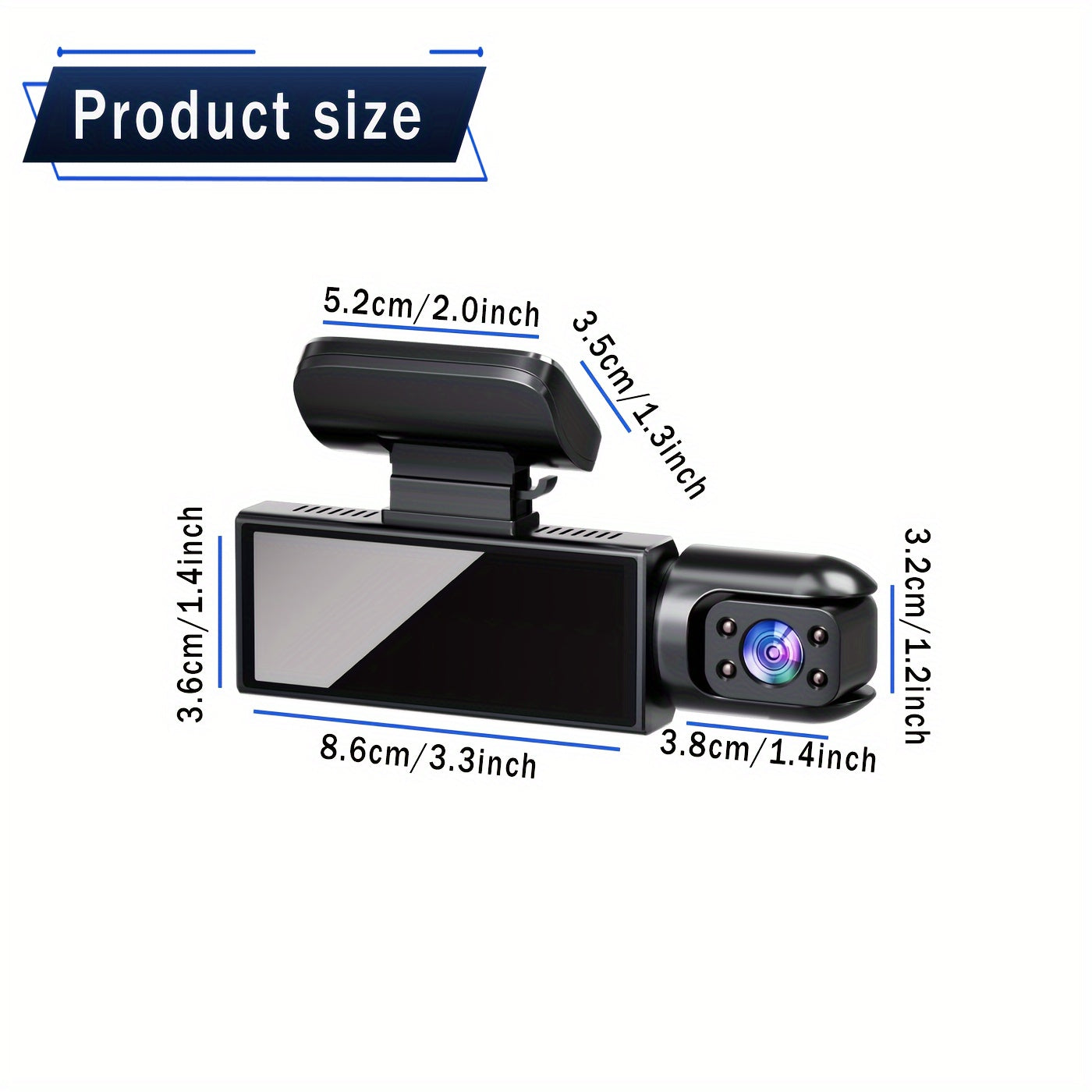 Dual Camera, Dash Cam for Cars