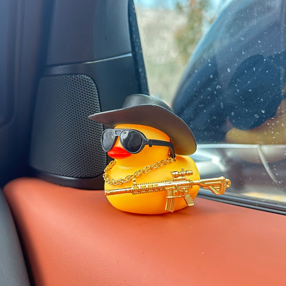 Car Decoratio - Cool Duck With Black Cowboy Hat