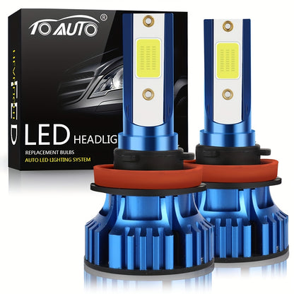 TOAUTO 2pcs 72W LED Headlight Bulb T7 H4 H7 H11 9005/HB3 9006/HB4 H1 H3 Hi/Low Beam Led Lamp
