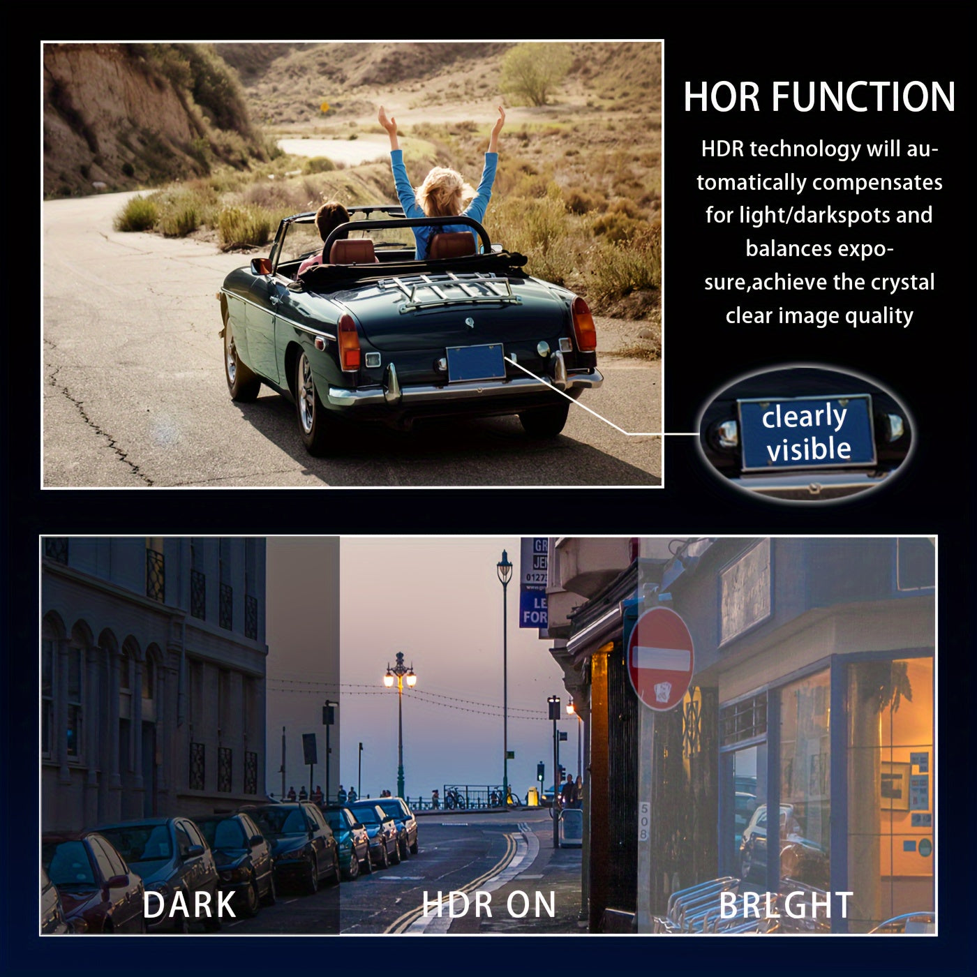 Dual Camera, Dash Cam for Cars