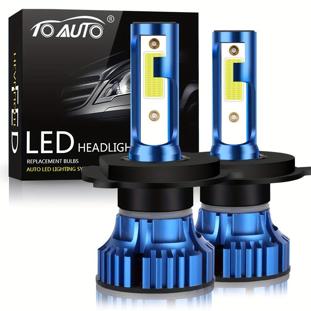 TOAUTO 2pcs 72W LED Headlight Bulb T7 H4 H7 H11 9005/HB3 9006/HB4 H1 H3 Hi/Low Beam Led Lamp