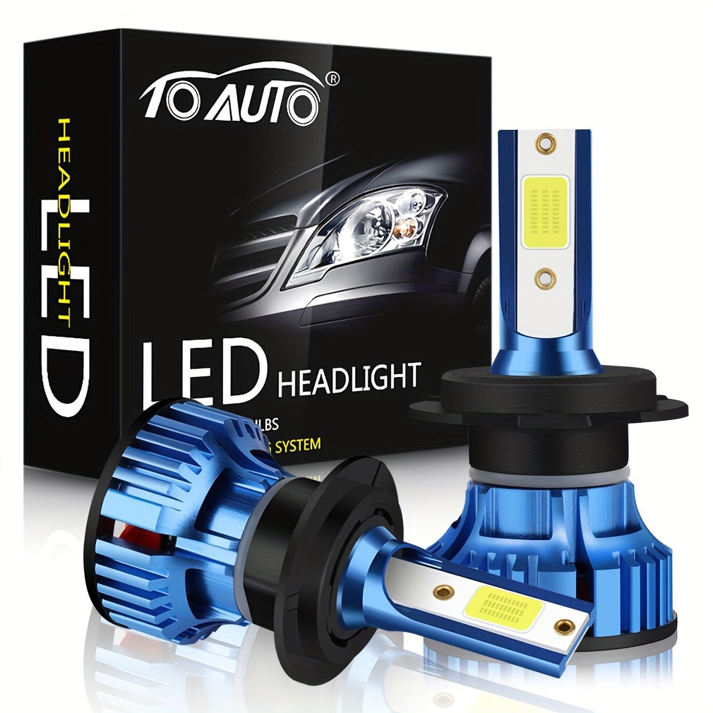 TOAUTO 2pcs 72W LED Headlight Bulb T7 H4 H7 H11 9005/HB3 9006/HB4 H1 H3 Hi/Low Beam Led Lamp