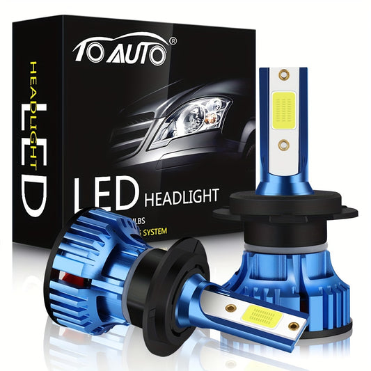 TOAUTO 2pcs 72W LED Headlight Bulb T7 H4 H7 H11 9005/HB3 9006/HB4 H1 H3 Hi/Low Beam Led Lamp