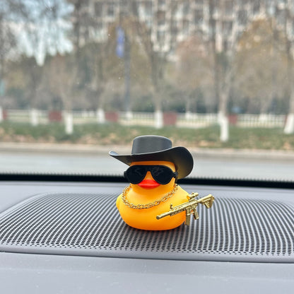Car Decoratio - Cool Duck With Black Cowboy Hat