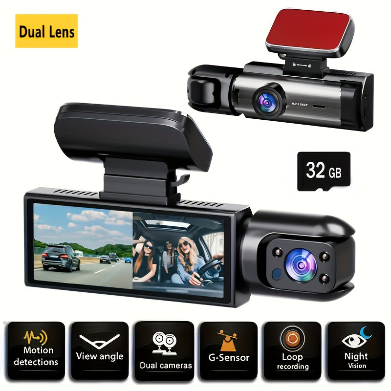Dual Camera, Dash Cam for Cars