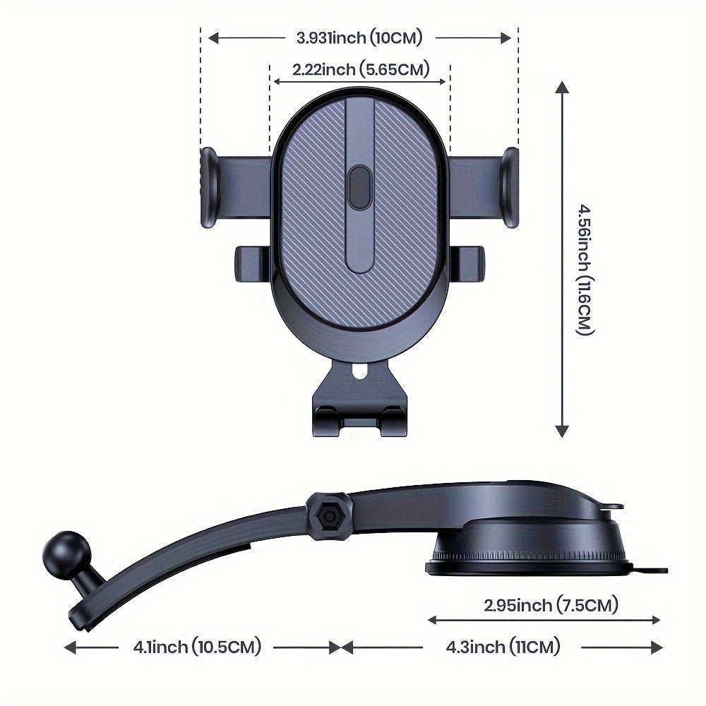 Car Phone Holder Mount For Dashboard, Upgraded Handsfree Cell Phone Stand Holder For Car Dashboard, Compatible With IPhone Samsung Android Cell Phones