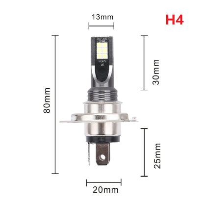 2Pcs H8 H11 LED Bulb H16 JP 9005 HB3 9006 HB4 Led Lamp