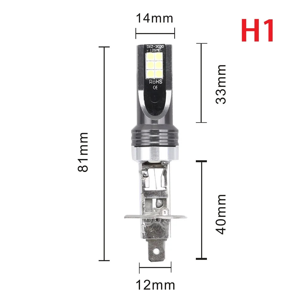 2Pcs H8 H11 LED Bulb H16 JP 9005 HB3 9006 HB4 Led Lamp