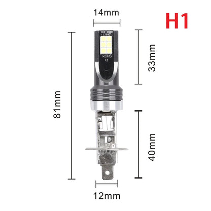 2Pcs H8 H11 LED Bulb H16 JP 9005 HB3 9006 HB4 Led Lamp