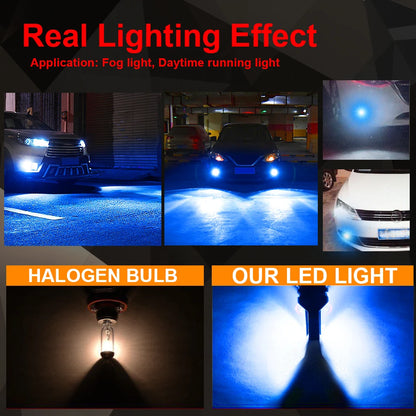2Pcs H8 H11 LED Bulb H16 JP 9005 HB3 9006 HB4 Led Lamp