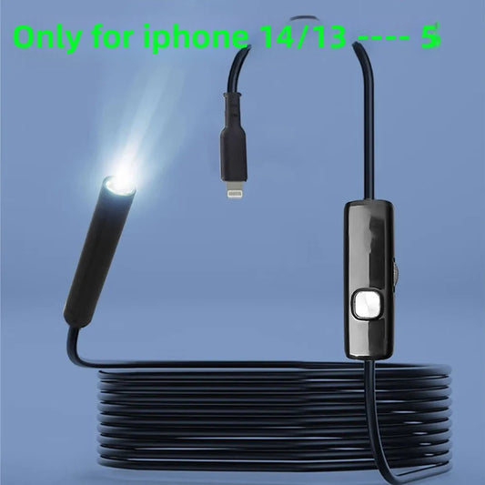 Endoscope Camera  For iPhone  Cars Endoscopic Waterproof 8 LEDs Borescope