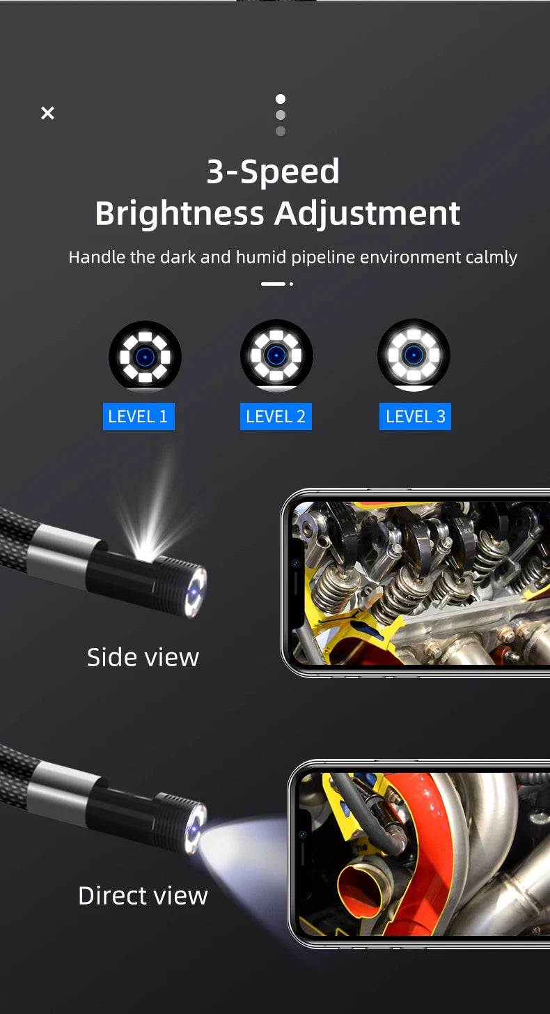 Dodosee 360° Two-Way Type-C Articulating Endoscope Camera