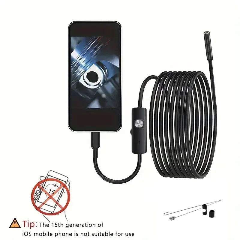 Endoscope Camera  For iPhone  Cars Endoscopic Waterproof 8 LEDs Borescope
