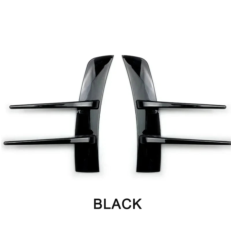 2pcs Front Bumper Vent Sticker Car'S  Door Side Modification 23cm/9.06inc Model Duck Type Splitter A Set Currency Exterior Parts