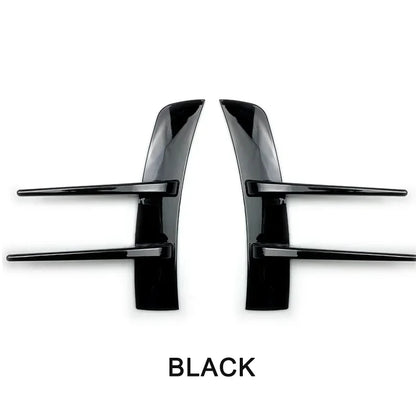 2pcs Front Bumper Vent Sticker Car'S  Door Side Modification 23cm/9.06inc Model Duck Type Splitter A Set Currency Exterior Parts