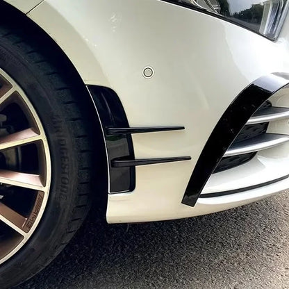 2pcs Front Bumper Vent Sticker Car'S  Door Side Modification 23cm/9.06inc Model Duck Type Splitter A Set Currency Exterior Parts