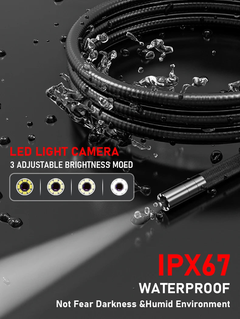 Endoscope Camera with Light 3.9 mm 4.3 Inch