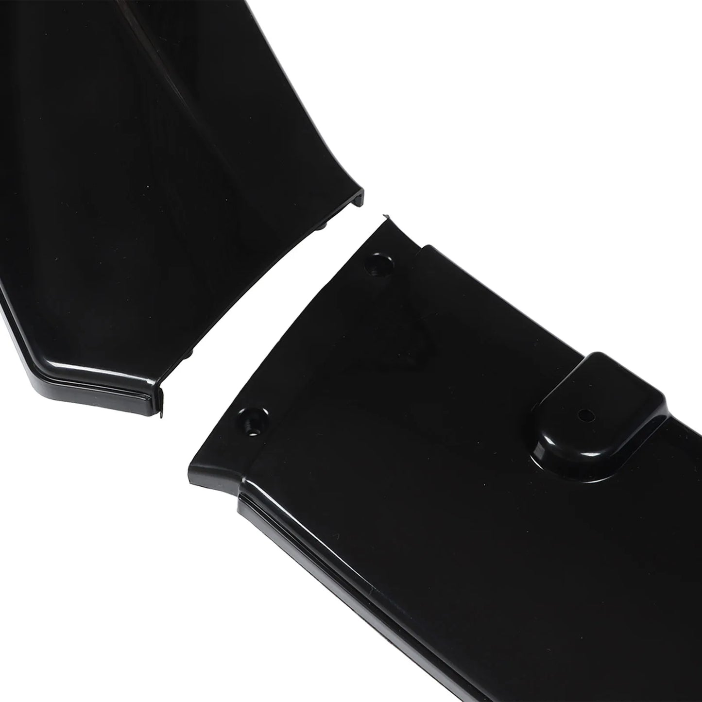 3pcs Car Front Bumper Lip Splitter Kit Gloss Black High Toughness Universal Front Spoiler Body Kit