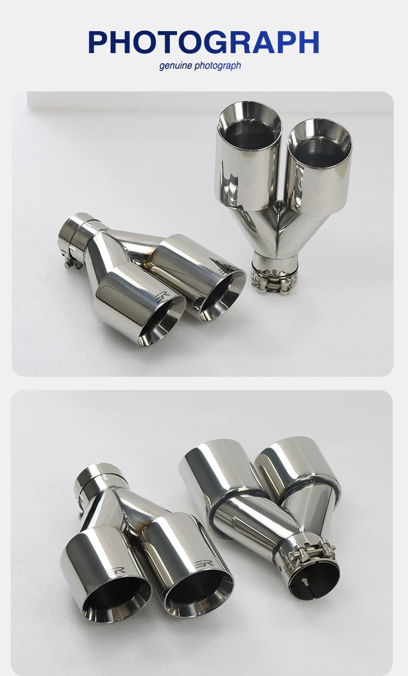 Double Outlet Exhaust Pipe