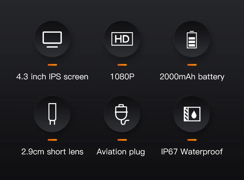 Endoscope Camera with 4.3 Inch IPS HD Screen