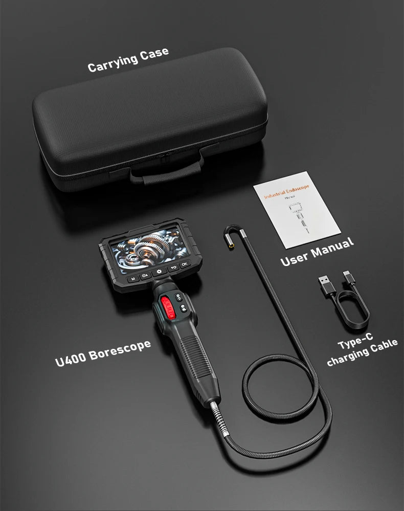 Endoscope Camera with Light 3.9 mm 4.3 Inch