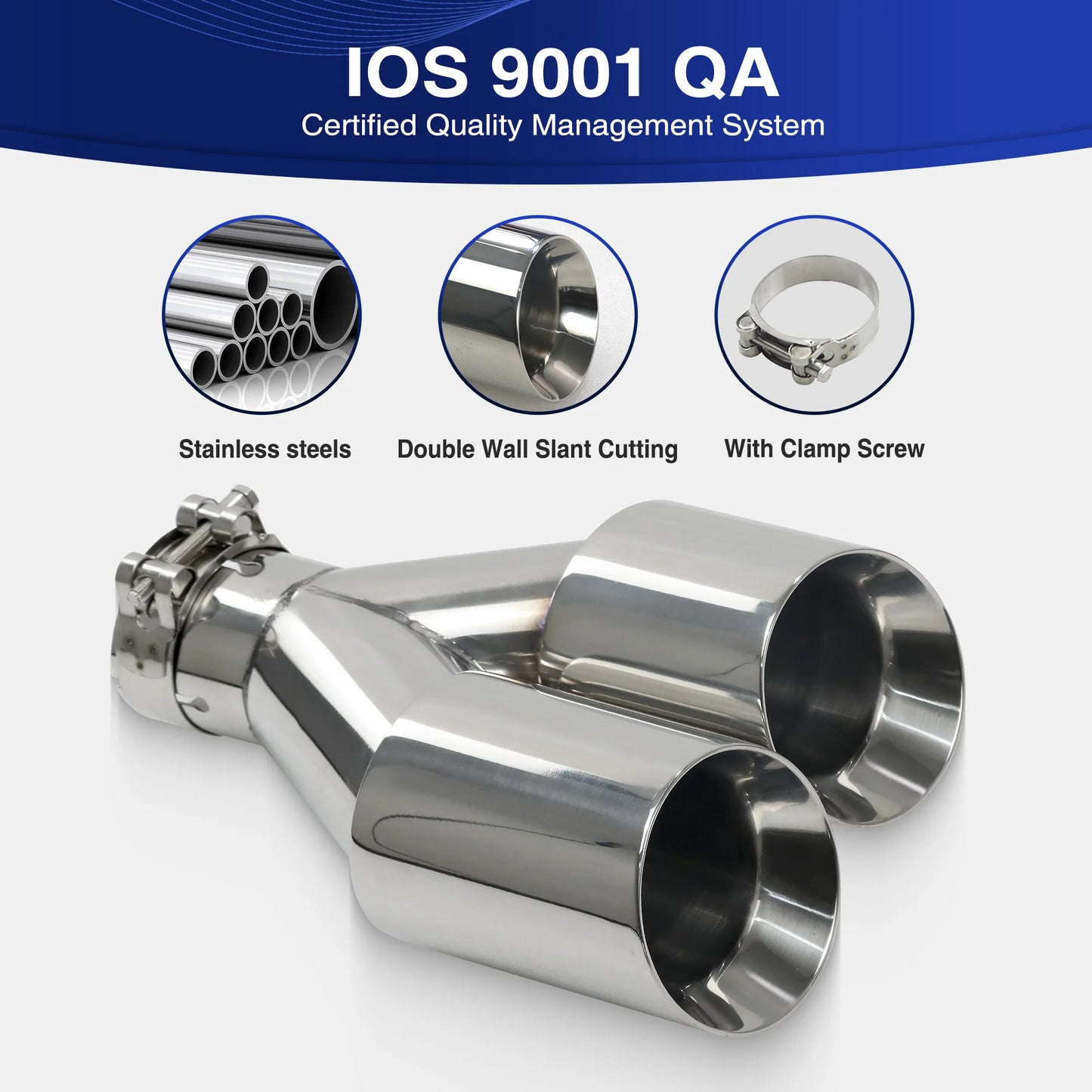 Double Outlet Exhaust Pipe