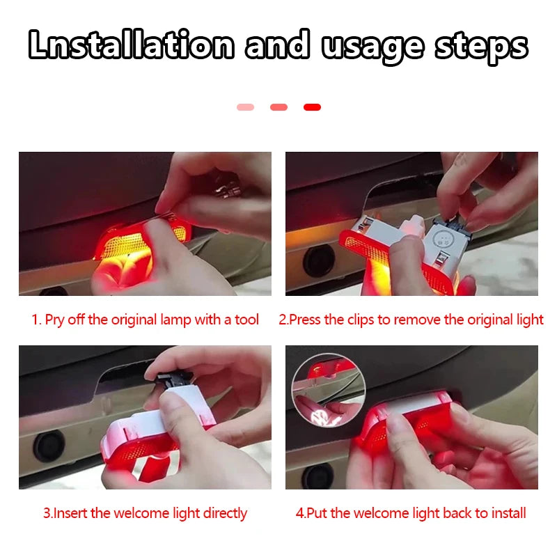 LED Car Door Projector Welcome Ghost Shadow Light Accessories