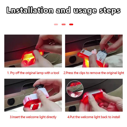 LED Car Door Projector Welcome Ghost Shadow Light Accessories