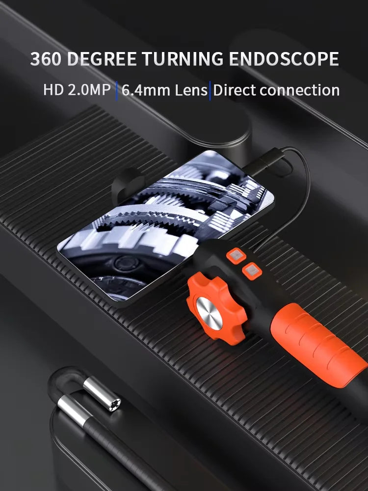 Dodosee 360° Two-Way Type-C Articulating Endoscope HD Camera