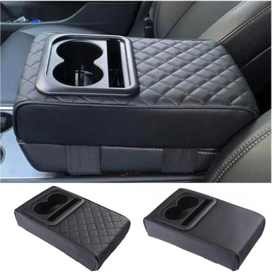 Car armrest pillows and cup holders