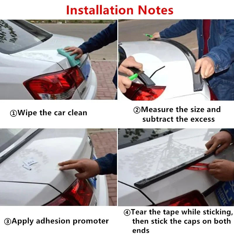 Universal Spoiler 1.5M Car-Styling 5D Carbon Fiber Spoilers DIY Refit Spoiler For All Car