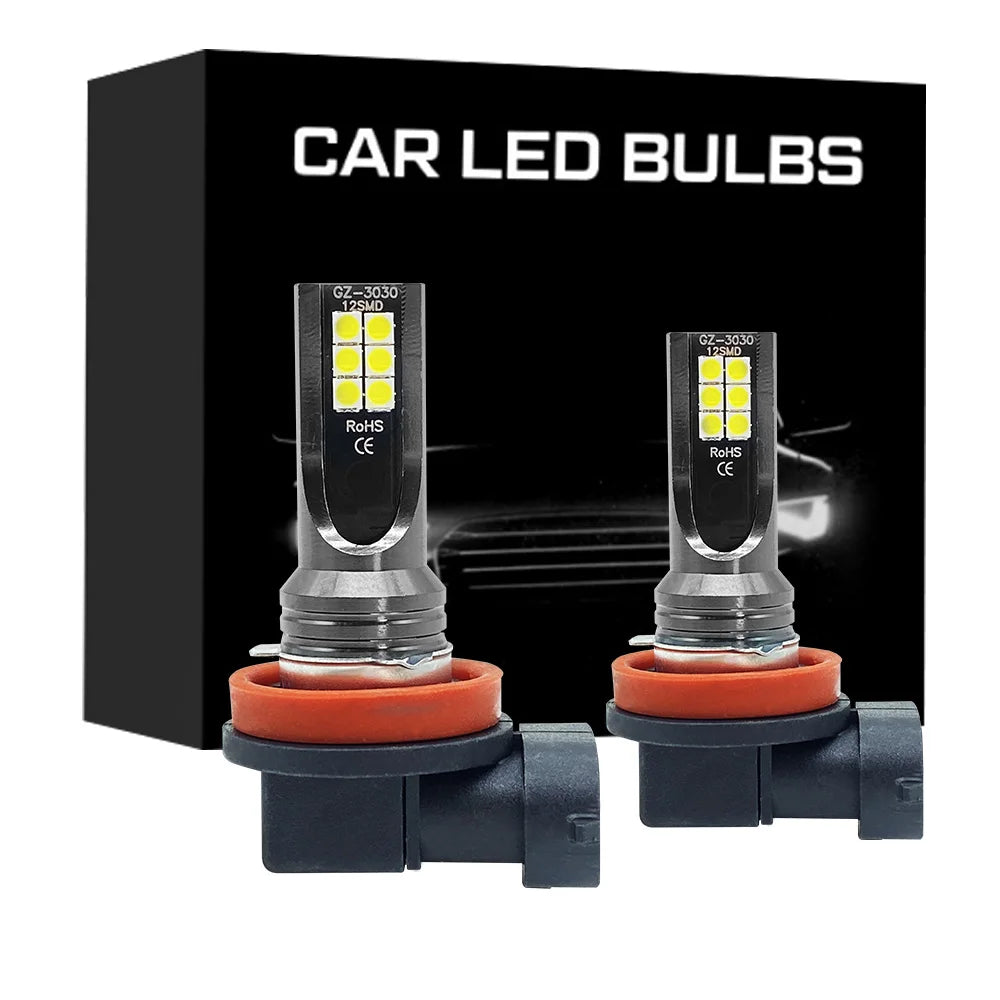 2Pcs H8 H11 LED Bulb H16 JP 9005 HB3 9006 HB4 Led Lamp
