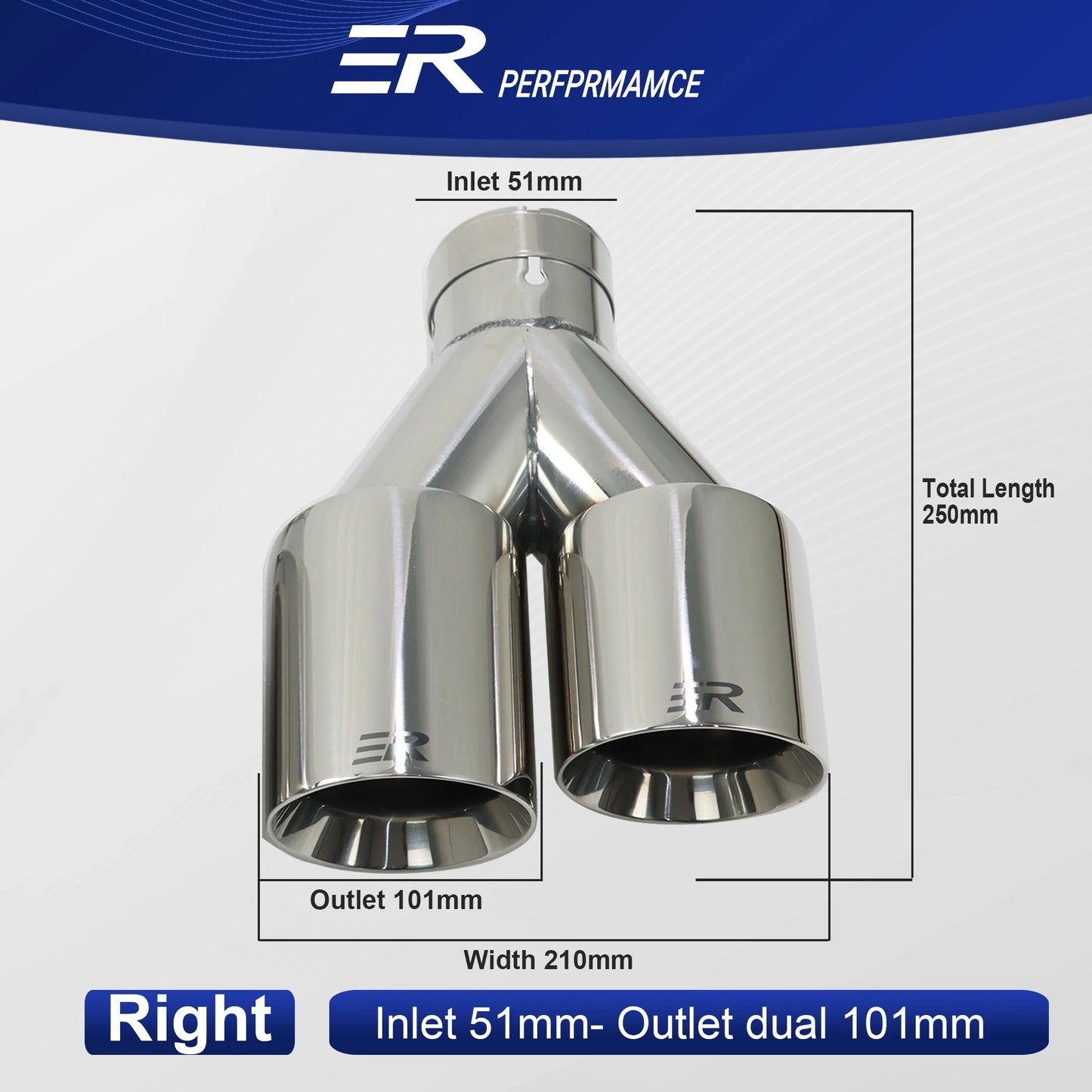 Double Outlet Exhaust Pipe