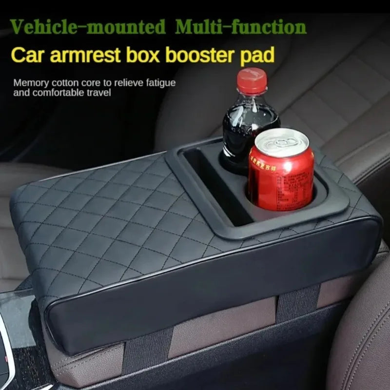Car armrest pillows and cup holders