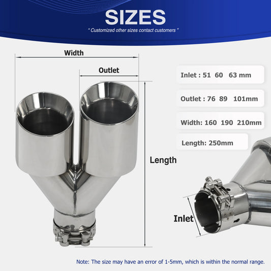 Double Outlet Exhaust Pipe