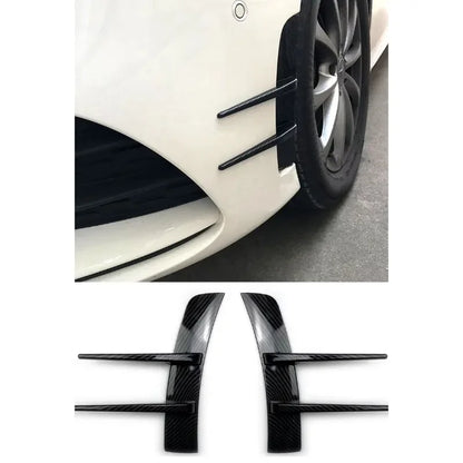2pcs Front Bumper Vent Sticker Car'S  Door Side Modification 23cm/9.06inc Model Duck Type Splitter A Set Currency Exterior Parts