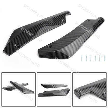 Car Rear Bumper Lip Splitter Diffuser for A3 A4 A5 A6 A7 B8 S3 Scratch Protector Spoiler Extension Winglets Side Skirt Black