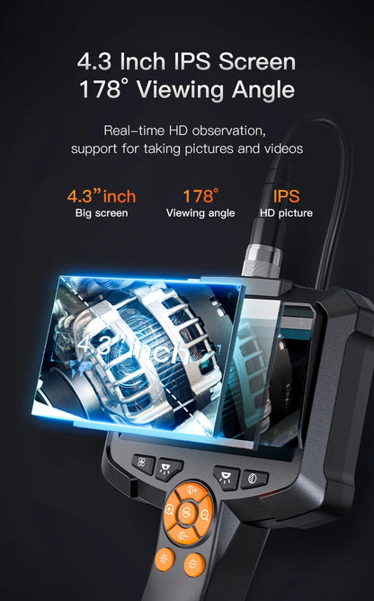 Endoscope Camera with 4.3 Inch IPS HD Screen