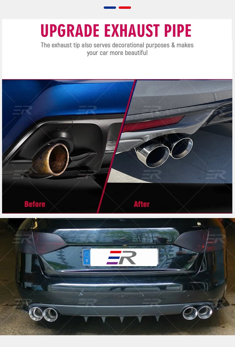 Double Outlet Exhaust Pipe